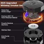 KOUARA Whiskey Smoker Kit - Electric Cocktail Kit with 6 Flavors Wood Chips, Rechargeable Old Fashioned Smoker Kit Built-in Lighter, Anniversary Birthday Christmas Gifts for Men