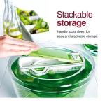 Zyliss Swift Dry Salad Spinner Large - Plastic Lettuce Colander and Spinner - Vegetable and Fruit Washer and Dryer - Dishwasher Safe Produce Tosser and Salad Spinner - Green, Large