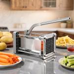 French Fry Cutter, Sopito Professional Potato Cutter Stainless Steel with 1/2-Inch and 1/4-Inch and 3/8-Inch Blade Great for Potatoes Carrots Cucumbers