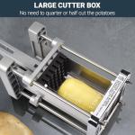 French Fry Cutter, Sopito Professional Potato Cutter Stainless Steel with 1/2-Inch and 1/4-Inch and 3/8-Inch Blade Great for Potatoes Carrots Cucumbers