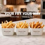 French Fry Cutter, Sopito Professional Potato Cutter Stainless Steel with 1/2-Inch and 1/4-Inch and 3/8-Inch Blade Great for Potatoes Carrots Cucumbers