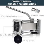 French Fry Cutter, Sopito Professional Potato Cutter Stainless Steel with 1/2-Inch and 1/4-Inch and 3/8-Inch Blade Great for Potatoes Carrots Cucumbers