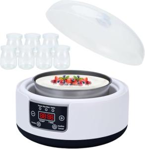 Probiotic Yogurt Maker Machine with Temperature Control & Adjustable Time, Electric Yogurt Makers 36 Hour l Glass Jars, Multi Functional 1.45QT Yoghurt Maker Machine for Homemade