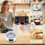 Probiotic Yogurt Maker Machine with Temperature Control & Adjustable Time, Electric Yogurt Makers 36 Hour l Glass Jars, Multi Functional 1.45QT Yoghurt Maker Machine for Homemade