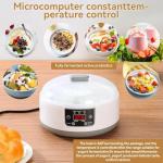 Probiotic Yogurt Maker Machine with Temperature Control & Adjustable Time, Electric Yogurt Makers 36 Hour l Glass Jars, Multi Functional 1.45QT Yoghurt Maker Machine for Homemade