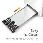 Elite Gourmet ECT5924D SmartToast Digital Long Slot 4 Slice Toaster, 1.5” Wide Slots for Thick Breads & Bagel Function, LED Touch Screen, Countdown Timer, 6 Shades, Stainless Steel