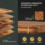 Heavy Duty Bamboo Cutting Board Non Slip Heavy Duty Over Sink Wooden Wood Cutting Board for Kitchen Chopping Board Extra Large Big Small Best House Warming Gift