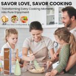 Multifunctional Silicone Spatula Spoon, Nonstick Big Serving Spoon, Large Flat Spatula Spoons for Cooking, Heat Resistant Kitchen Cucharras for Mixing, Stiring, Scooping, Scraping,Basting