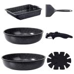 GiPP Ceramic Pots and Pans Set Non Stick, Nonstick Detachable Handle Cookware Sets, Non Toxic Induction Kitchen Pot and Pan with Removable Handle, Healthy RV Cookware, Dishwasher ＆Oven Safe, 7 Piece