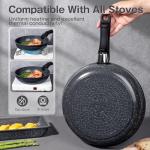 GiPP Ceramic Pots and Pans Set Non Stick, Nonstick Detachable Handle Cookware Sets, Non Toxic Induction Kitchen Pot and Pan with Removable Handle, Healthy RV Cookware, Dishwasher ＆Oven Safe, 7 Piece