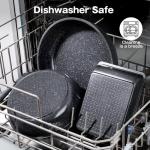 GiPP Ceramic Pots and Pans Set Non Stick, Nonstick Detachable Handle Cookware Sets, Non Toxic Induction Kitchen Pot and Pan with Removable Handle, Healthy RV Cookware, Dishwasher ＆Oven Safe, 7 Piece