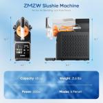 Slushie Machine, No Ice Needed Frozen Drink Maker with 6 Presets, Auto-Clean & Real-Time Temp Display, Slushy Machine for Margaritas, Smoothies, Cocktails, Frappés, Milkshakes & More