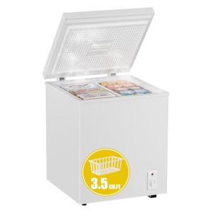 Bodacious 3.5 cuft Chest Freezer - Compact, Energy-Efficient & Quiet Mini Deep Freezer with Removable Baskets for Apartments, RVs, and Garages