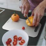 Yaocom 3 Pcs 6"x9.5", 8"x12", 9"x13.4" Stainless Steel Cutting Board with Holder Dishwasher Safe Chopping Boards Kitchen Double Sided Metal Cutting Board for Meat Fruit Vegetable