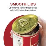 Proctor Silex Automatic Electric Can Opener, Hands Free Cordless Operation & USB Rechargeable, Self-Aligning, Cut Smooth Touch Lid Edges, Compact and Easy to Store, Red