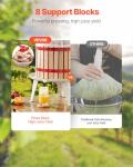 VEVOR 4.75 Gal/18L Fruit Wine Press, Solid Wood Basket with 8 Blocks, Heavy Duty Manual Juice Maker, Cider Apple Grape Tincture Honey Olive Oil Making Press with Handle for Kitchen, Home