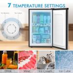 COWSAR 3.0 Cu.Ft Upright Freezer, Small Freezer Standing Deep Freezer with Adjustable Thermostat, Removable Shelves & Reversible Door, Fast Cooling for Office,Dorm,Apartment,Commerical