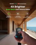 MILESEEY S50 Green-Beam Laser Distance Measure - 400ft Laser Measure, P2P, Side-Laser Alignment, Rechargeable, 2.4" IPS Backlit Display, Area/Volume Measurement, 8 Units, Indoor&Outdoor