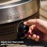 Solo Stove Pi Prime 21" x 16" Stainless Steel Propane Outdoor Pizza Oven Bundle with IR Thermometer, Stainless Peel & Shelter – 12" Panoramic Opening, Demi-Dome Heating, 90-Second Artisan Pizzas