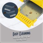 Nostalgia Deluxe Grilled Cheese Sandwich Toaster with Easy-Clean Toasting Baskets - Adjustable Toasting Dial and Extra Wide Slots - Yellow