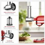 Meat Grinder & Stainless Steel Slicer Shredder Attachment for Kitchenaid Stand Mixer - Sausage Stuffer, Food Slicer, Shredder, Cheese Grater & Salad Maker by Cofun