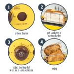 Nostalgia Deluxe Grilled Cheese Sandwich Toaster with Easy-Clean Toasting Baskets - Adjustable Toasting Dial and Extra Wide Slots - Yellow