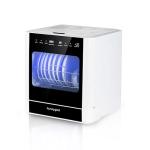 Countertop dishwasher, portable dishwasher, fully automatic, with 4 cleaning modes automatic water suction drying and disinfection functions can be connected to a faucet or bucket for use