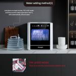 Countertop dishwasher, portable dishwasher, fully automatic, with 4 cleaning modes automatic water suction drying and disinfection functions can be connected to a faucet or bucket for use
