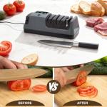 Ceelpeopar Professional 3-Stage Electric Knife Sharpener for Kitchen Knives, LCD Screen, 100% Diamond Abrasive, Adjustable Rotational Speed, Precision Angle Guides for All Kitchen Knives