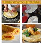 5 Piece Crepe Spreader and Spatula Set, 3.5", 5", 7"T-Shaped Batter Spreaders &13.4", 11.8"Spatula Turner, T-Shaped Roti & Mix Batter Spreader Sticks for Any Size Pan Maker, Wooden Crepe Tools Kit