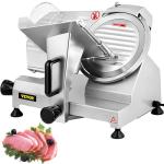 VEVOR Commercial Meat Slicer, 200W Electric Deli Food Slicer, 0-12mm Adjustable Thickness Electric Meat Slicer, 350-400RPM Slicer with 8.7'' Chromium-plated Steel Blade for Home & Commercial Use