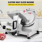 VEVOR Commercial Meat Slicer, 200W Electric Deli Food Slicer, 0-12mm Adjustable Thickness Electric Meat Slicer, 350-400RPM Slicer with 8.7'' Chromium-plated Steel Blade for Home & Commercial Use