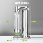 Pupdumm Soda Maker Sparkling Water Maker, Manual Stainless Steel Carbonation Machine for Home, Compatible with 60L Threaded CO₂ Cylinders (Not Included), Water Carbonator with BPA free PET Bottle
