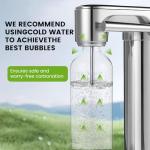 Pupdumm Soda Maker Sparkling Water Maker, Manual Stainless Steel Carbonation Machine for Home, Compatible with 60L Threaded CO₂ Cylinders (Not Included), Water Carbonator with BPA free PET Bottle