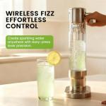 Pupdumm Soda Maker Sparkling Water Maker, Manual Stainless Steel Carbonation Machine for Home, Compatible with 60L Threaded CO₂ Cylinders (Not Included), Water Carbonator with BPA free PET Bottle