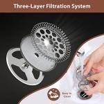 Meelio Small French Press 350ml, Double-Wall Insulated French Press Coffee Press Stainless Steel for travel camping, Single Cup Pour Over Coffee Maker (1 cup, 12 OZ)