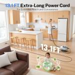 ODSD Steam Cleaner for Home & Car, 3-Level Adjustable Steamer for Cleaning, 15s Heat-Up & 1.6L Large Tank, Handheld Steam Cleaner for Car Detailing, Home, Tile, Grout, Furniture with 15pcs Accessories