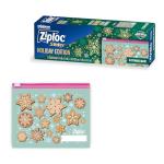 Ziploc Gallon Food Storage Slider Bags, Power Shield Technology For More Durability, 12 Count, Holiday Designs, Packaging May Vary