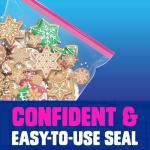 Ziploc Gallon Food Storage Slider Bags, Power Shield Technology For More Durability, 12 Count, Holiday Designs, Packaging May Vary