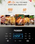Nuwave Brio 15.5Qt Air Fryer Toaster Oven & Rotisserie Kit, 2024 New Advanced Turbo Convection Tech, Healthy PFAS Free, Max Even & Crisp, Powerful 1800W, 50-425°F, 150 Presets, Smart Probe, 4 Rack