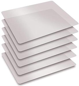 Better Kitchen Products 15" x 12" Extra Thick Flexible Frosted Clear Plastic Cutting Mats, Set of 6