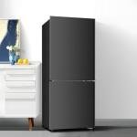 Saeoola 4.0 Cu.Ft Small Refrigerator with Bottom Freezer, Small Compact Fridge with Freezer on Bottom, 2 Doors for Apartment, Dorm, Office, 7-Level Temperature Control, Removable Shelves (Black)