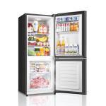 Saeoola 4.0 Cu.Ft Small Refrigerator with Bottom Freezer, Small Compact Fridge with Freezer on Bottom, 2 Doors for Apartment, Dorm, Office, 7-Level Temperature Control, Removable Shelves (Black)