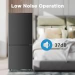 Saeoola 4.0 Cu.Ft Small Refrigerator with Bottom Freezer, Small Compact Fridge with Freezer on Bottom, 2 Doors for Apartment, Dorm, Office, 7-Level Temperature Control, Removable Shelves (Black)