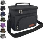 Insulated Lunch Bag - Reusable Cooler Tote Black