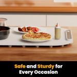 Magic Mill Warming Mat for Food - Premium XL Electric Warming Tray, 3 Temperature Levels, 10s Fast Heating Silicone Surface, Rollup Buffet Heat Pad, Non-Slip Feet, Ideal for Parties, Home, Travel