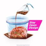 Ziploc Quart Freezer Bags with Stand-Up Bottom, 100 Count