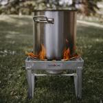 GasOne Stainless Steel Outdoor Propane Burner – High Pressure Camp Stove with Adjustable Regulator & Steel-Braided Hose