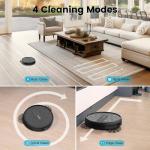 AIRROBO Robotic Vacuum Cleaner with 2800Pa Suction‌, Smart Navigation, 120-Min Runtime, APP & Remote Control‌, Anti-Collision & Anti-Drop, for Hard Floors & Carpets
