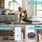 AIRROBO Robotic Vacuum Cleaner with 2800Pa Suction‌, Smart Navigation, 120-Min Runtime, APP & Remote Control‌, Anti-Collision & Anti-Drop, for Hard Floors & Carpets
